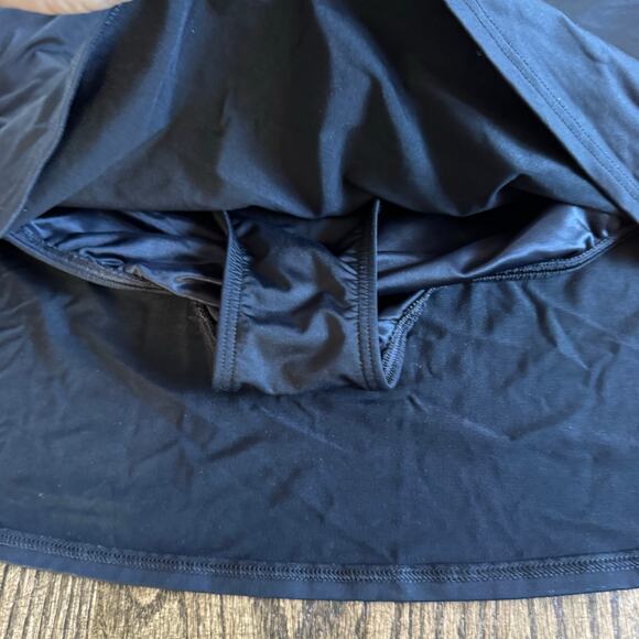 Lands End Womens Solid Black Swim Skirt Attached Brief Suit Bottom Plus Size 22W - Picture 3 of 8